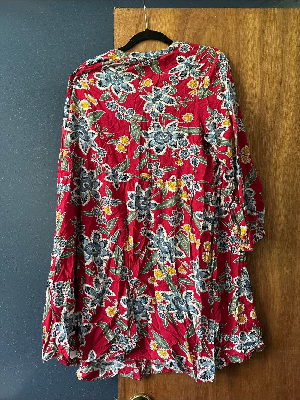 Old Navy Red, Blue, White Floral dress - Picture 3 of 3